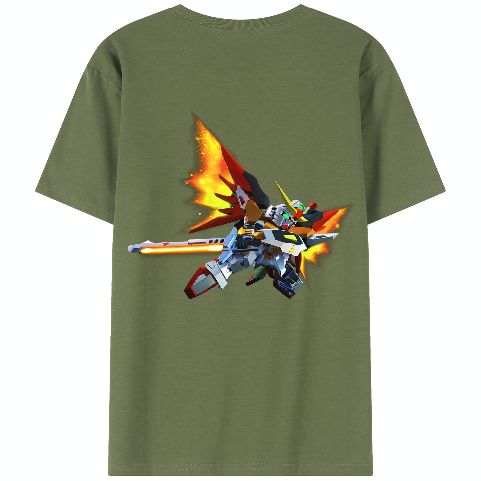（画像用） 機動戦士ガンダム Mobile Suit Gundam 綿100％半袖Tシャツ（背面プリント）
